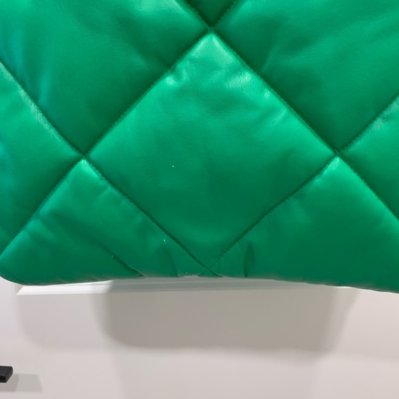 Stand Studio Quilted Tote Assante Diamond Large Bag Crossbody Tote Green - Picture 6 of 16